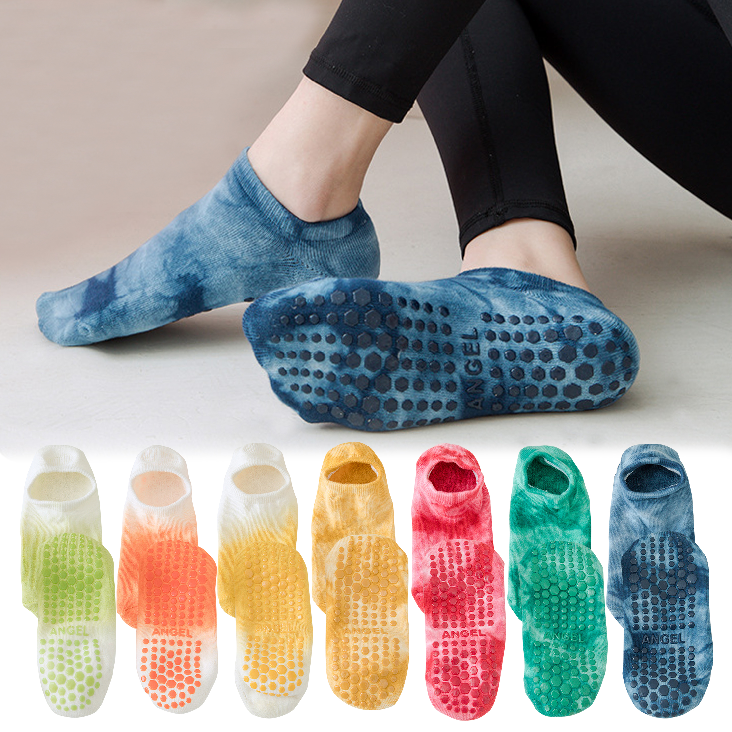 Pilates Yoga Training - 3 Pair Non Slip Yoga Grip