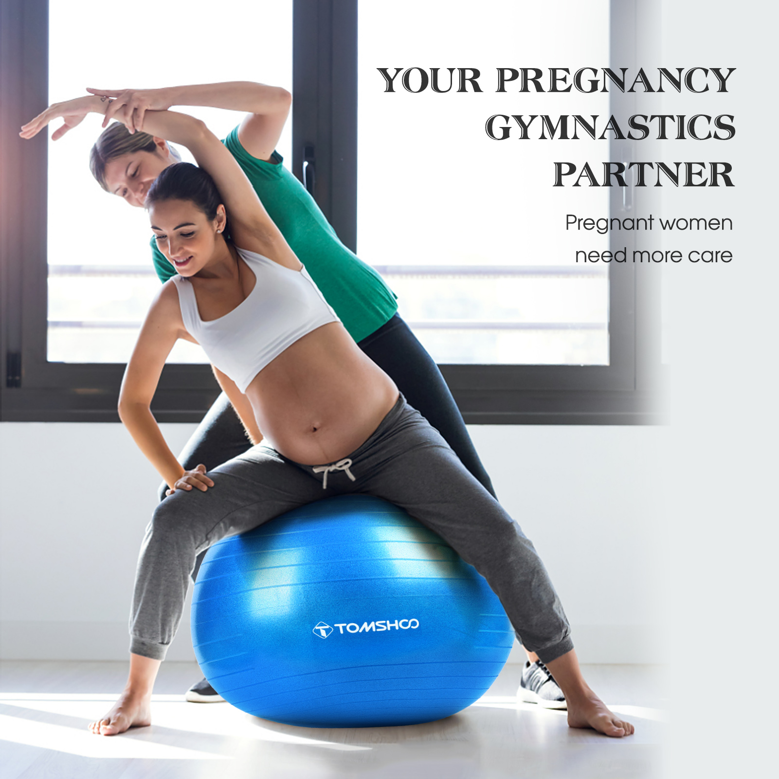 Pilates Toning Ball - Exercise Ball 45cm/55cm/65cm/75cm Thickened Yoga Ball