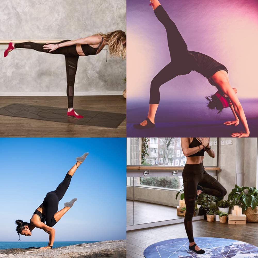 Pilates Yoga And Gym - Backless Non-slip Fitness Pilates Socks Cotton