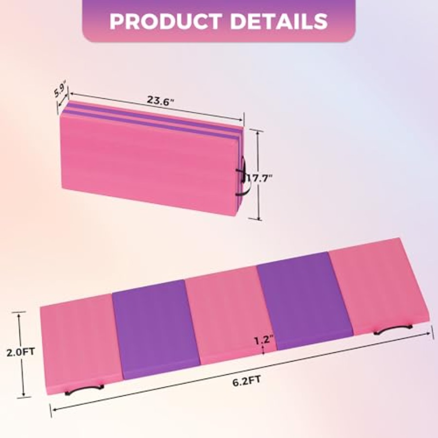 Folding Gymnastics Mat, Exerci - Pilates Yoga And Gym avis et prix