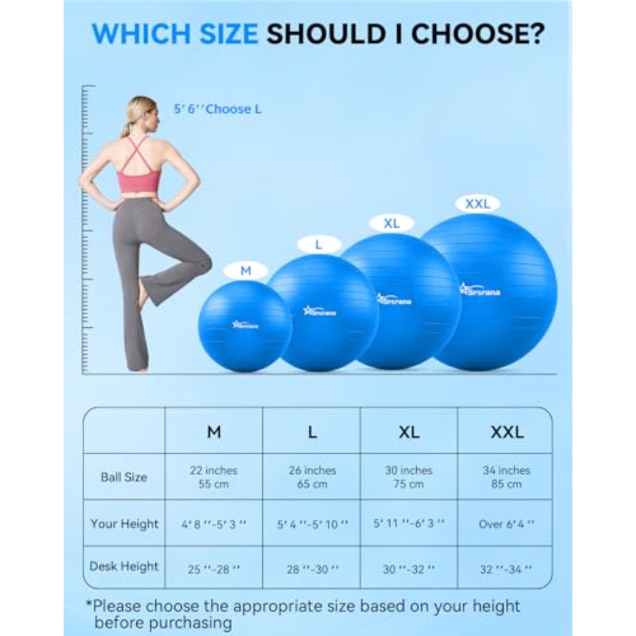 Exercise Ball - Anti-Burst Yog - Pilates Yoga Ball Exercises avis et prix