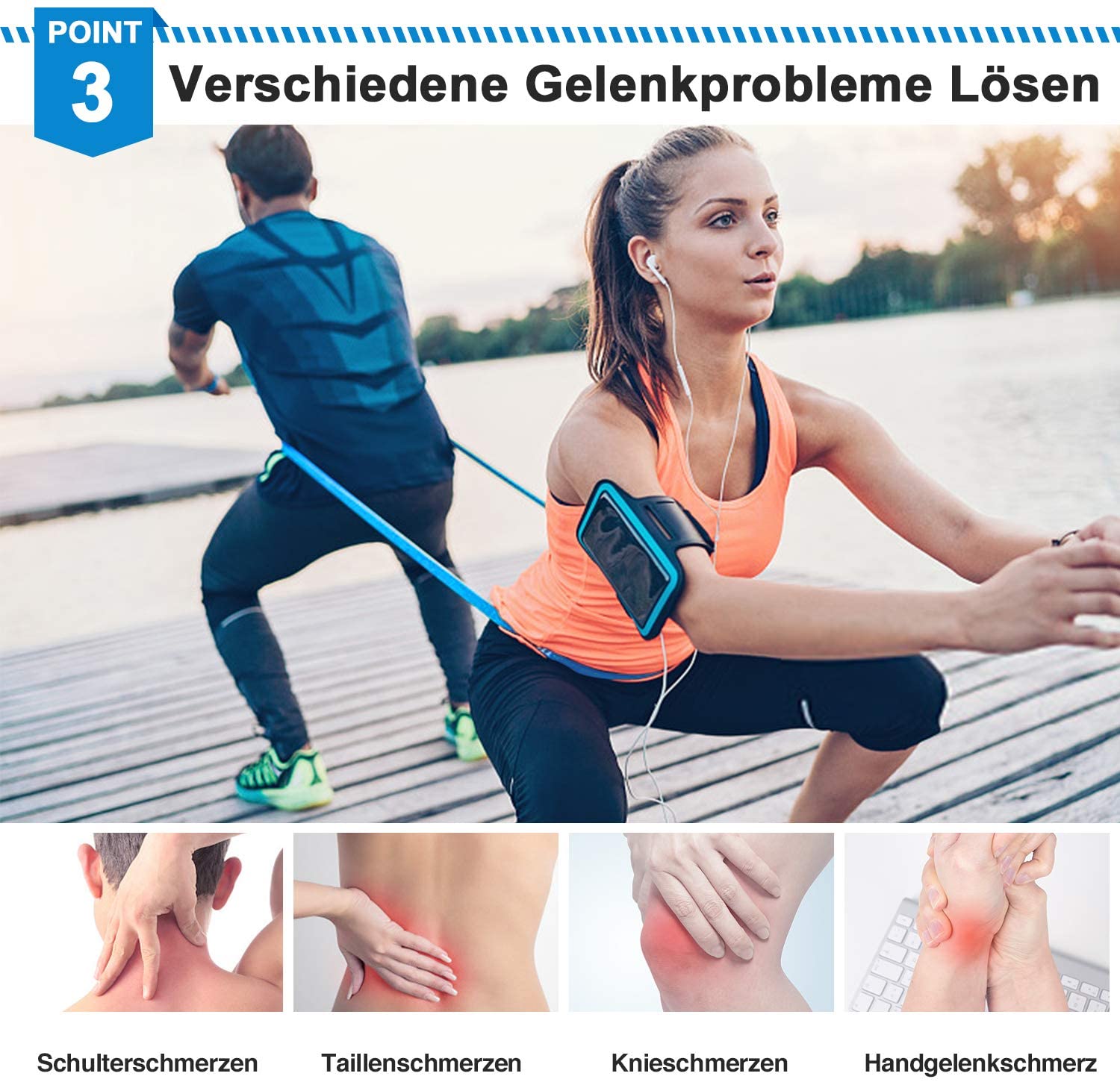 Elastic Fitness Bands 3Pcs Res - Pilates Yoga Board avis et prix