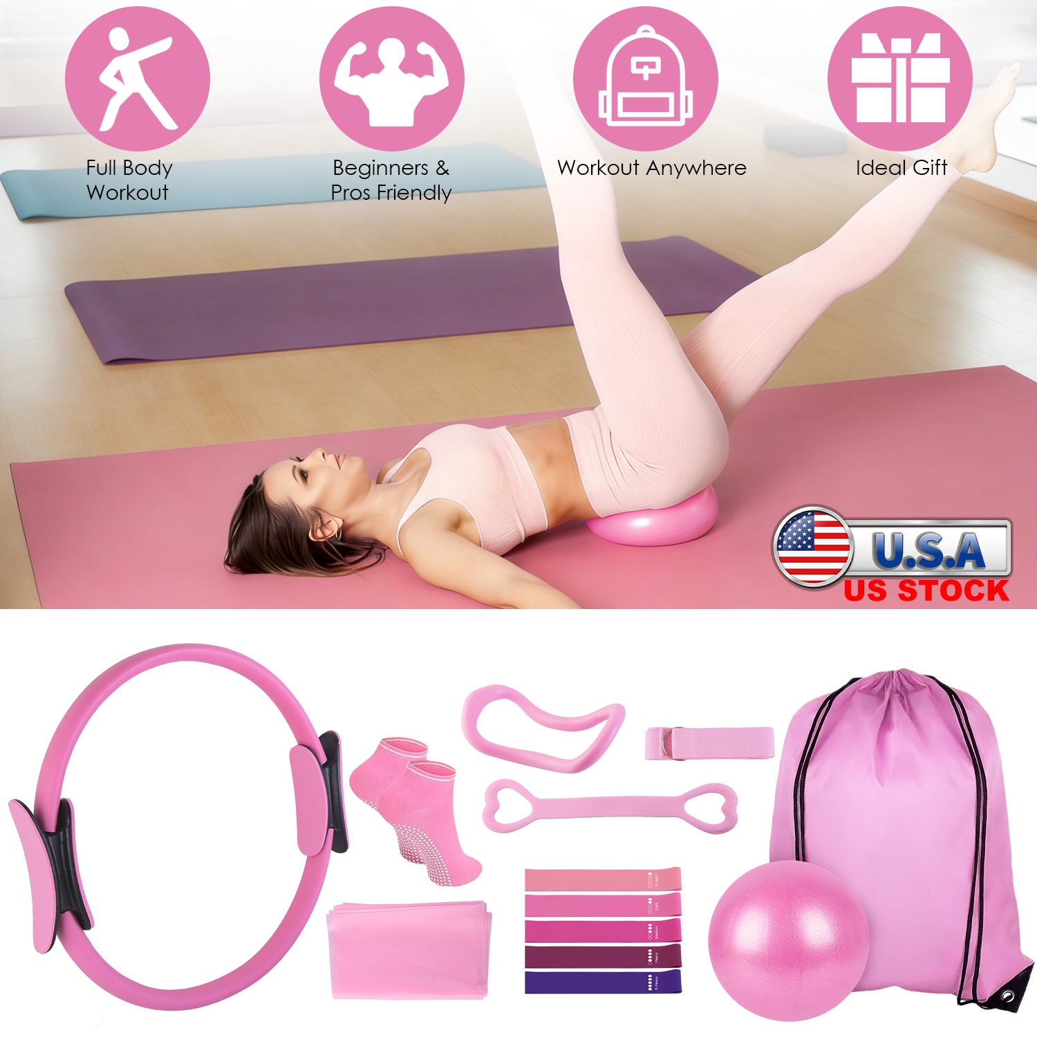 USA STOCK 14Pcs Pilates Ring E - Pilates Toning Ball avis et prix