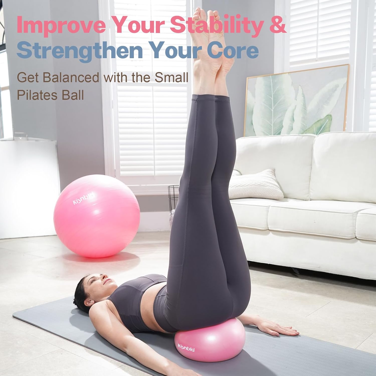 kisnbld Small Exercise Ball, 9 - Pilates Yoga Ball Exercises avis et prix