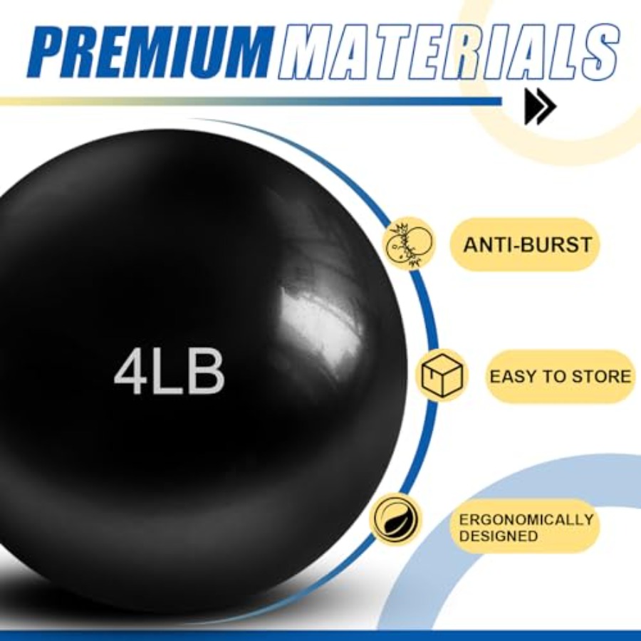 4 Pcs 2lb 3lb 3lb 4lb Weighted - Pilates Toning Ball avis et prix