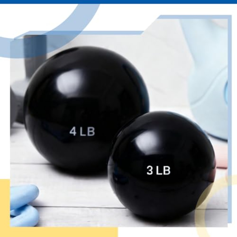 4 Pcs 2lb 3lb 3lb 4lb Weighted - Pilates Toning Ball avis et prix