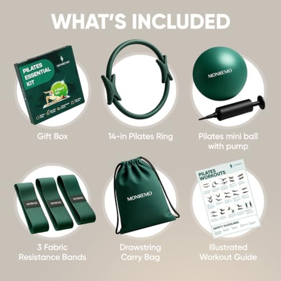 Pilates Home Workout Kit 7pc S - Pilates Toning Ball avis et prix